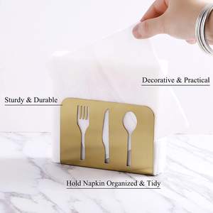 Metal Sheet Napkin <b>Holder</b> Handmade Fork Spoon <b>Knife</b> Designing Elegant Dinning Kitchen Napkin <b>Holder</b> Wholesale Supplies - Product Image 5