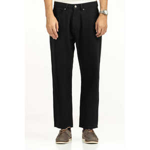 กางเกงยีนส์เดนิมลายดอกไม้สไตล์วินเทจ Relax Fit ผ้าฝ้าย 100% ซักแบบ Stonewashed ทรงขากว้าง สำหรับฤดูหนาว ผลิตด้วยวิธีการถักทอแบบนิตติ้ง - Product Image 4