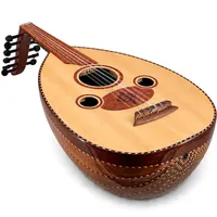 Amr Mostafa Professional 11 Senar 6 Nada Oud Arab Buatan Tangan Kayu Mahoni Poles Halus Alat Musik Oriental untuk Pertunjukan Musik