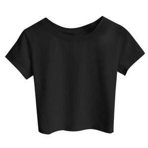 Vente en gros de t-shirt de haute qualité 220GSM en jersey doux avec épaules tombantes et demi-manches haut court décontracté pour femmes en coton - Product Image 2