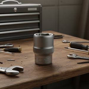 Hazet 3/8'' 6-Point Square <b>Socket</b> with Traction Profile and Knurling - Product Image 3