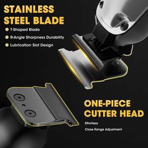 Tondeuse à cheveux professionnelle 4-en-1 pour hommes, tondeuse à lame en T, rasoir électrique à grille, tondeuse à poils de nez, sans fil, prise US, alimentée par batterie - Product Image 5