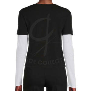 Camisetas de manga larga de doble capa de moda con diseño impreso personalizado Camisetas de manga larga para mujeres - Product Image 3