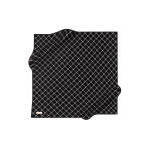 Black Floral Cotton Square Scarf with Cage Pattern - Product Image 3