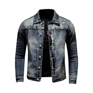 Vestes en denim de haute qualité pour hommes Style vintage 100% coton délavé à l'acide pour l'hiver décontracté nouveauté - Product Image 6