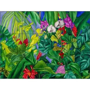 Daniels Arte floral Cerámica Mural RD004 Azulejo tropical Backsplash Mural de pared - Product Image 1