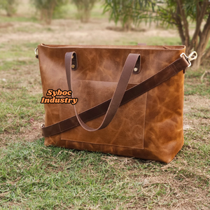 Bolsos de mano de cuero para mujer, bolso de trabajo hecho a mano, bolso de hombro personalizado de piel de vaca auténtica para mujer, uso perfecto para viajes - Product Image 5