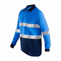 T-shirt polo d'été à séchage rapide Vêtements de travail haute visibilité Couleur contrastée Sécurité Manches longues Polos réfléchissants Tops de travail pour le travail