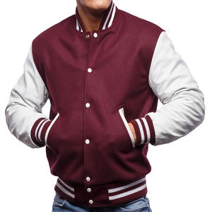 Chaqueta de béisbol con logotipo personalizado para hombre, chaqueta Bomber con logotipo personalizado para exteriores, Patchwork, venta al por mayor - Product Image 1