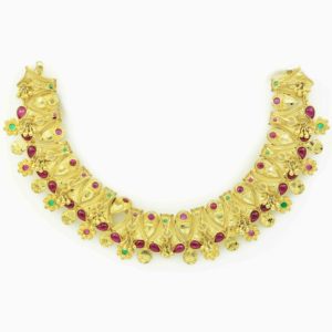 Colliers en or plaqué 14K, 18K, 24K en gros, ensemble de colliers à motifs floraux, ensemble de colliers en laiton plaqué or, colliers courts tendance. - Product Image 4