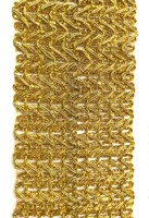 Bordure en dentelle à pompons avec fil doré et paillettes, couleur personnalisable, taille 15 mm, en nylon, pour vêtements, textiles de maison, sacs de danse
