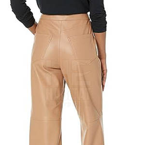 กางเกงหนังผู้หญิงผลิตในปากีสถาน วัสดุทนทาน หนังแท้นุ่มสบาย ดีไซน์ทันสมัยสำหรับผู้หญิง - Product Image 5