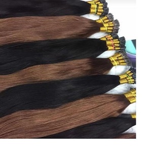 100% vrais cheveux vierges humains remy sans perte sans enchevêtrement cuticule alignée i pointe extensions de cheveux cheveux humains pour femme - Product Image 1