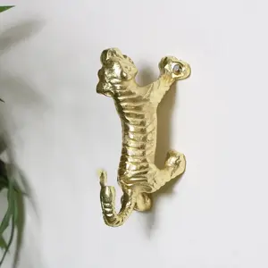 Furniture Kitchen Storage Hook Single Prong Tiger Shape Aluminum Wall Mounted Key Hook Towel Coat Hooks