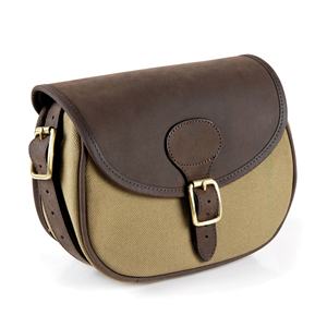 Bolsa para Cartuchos de Cuero de Vaca Encerado, Elegante, Marca Imra Impex, Lona Caqui de Alta Calidad para Accesorios de Caza - Product Image 2