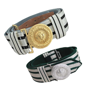 Haute Qualité Hommes Cérémonie Stable Ceinture Personnalisé Solide Mahroon Couleur Avec Argent Métal Boucle Vente En Vrac - Product Image 6