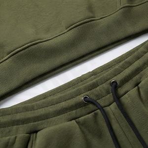 Customized Color Winter Pullover Hoodie <b>Trouser</b> Tracksuit <b>Set</b> Men 100% Cotton Gym Fitness Running Jogging Sports Sweat <b>Set</b> - Product Image 5