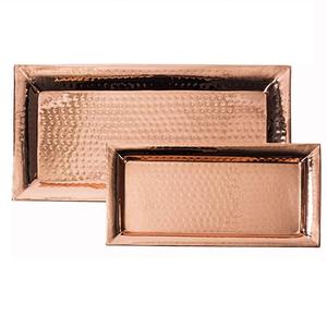 Bandejas de Servicio de Cobre de Estilo Real para Hoteles, Restaurantes y Uso Doméstico en la Cocina para Servir Alimentos, Bandeja de Metal para Servir - Product Image 3