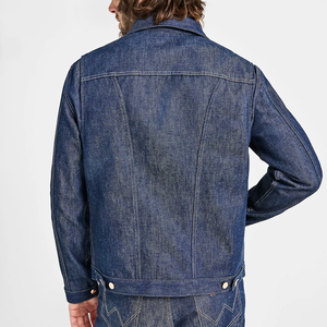 แจ็คเก็ตยีนส์ถักโครเชต์สำหรับผู้ชาย, เสื้อโค้ทยีนส์มีกระดุมติดซิปรูดสไตล์ฮิปฮอปสำหรับฤดูหนาว - Product Image 2