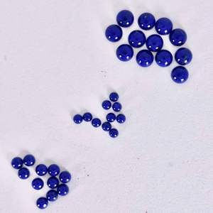 เครื่องประดับ lapis Lazuli ทรงกลม cabochons ด้านล่างแบน3มม. ถึง8มม. สีฟ้าพรีเมี่ยม - Product Image 1