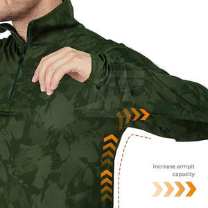 Chaqueta Deportiva Transpirable con Cierre de Cremallera de Cuarto para Hombre, Chaqueta Sublimada con Cierre de Cremallera de Cuarto para Entrenamiento en Gimnasio y Uso al Aire Libre - Product Image 4