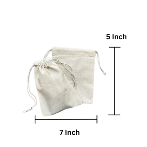 Bolsa con cordón de algodón con logotipo personalizado 2024, bolsa de compras de tela de lona con disponibilidad de regalo a elección de los exportadores indios - Product Image 3