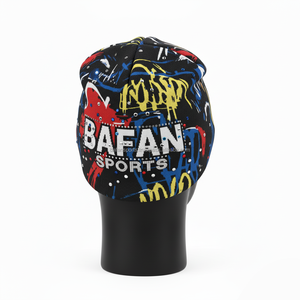 Haute densité 300 GSM acrylique tricot hommes Bonnet motif graphique vibrant Logo personnalisé pressé à la chaleur jacquard Bonnet bonnet - Product Image 4