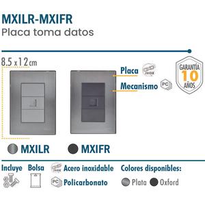 Modulo Ethernet, MXIFR-001, 1 pz, Presa dati, RJ45 CAT5e, Argento/Oxford, Acciaio inossidabile/PC. - Product Image 2