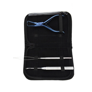 Kit d'outils d'extension de cheveux professionnels 2025 avec jeu de pinces et liens de perles logo personnalisé disponible - Product Image 3