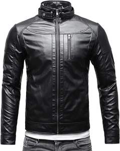 Chaqueta Cortavientos de Motocicleta Unisex de Cuero de Alta Calidad, para Invierno y Otoño, Rellena de Lana y Algodón, Transpirable, con Logotipo Personalizado Impreso y Tejido - Product Image 6