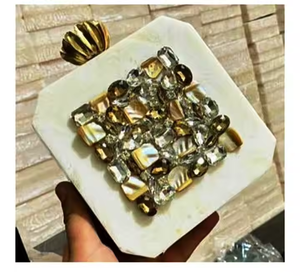 Sac à bandoulière pour femme Sacs à main de mariée Swan Resin Embrayages Design unique par crescent crafts - Product Image 4