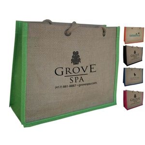 Bolso de compras de yute elegante ecológico Bolso multiusos con cremallera y Asa El mejor precio para un producto de calidad - Product Image 6