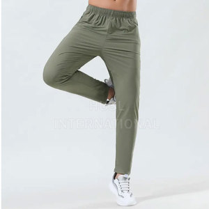 กางเกงกีฬาผู้ชายเอวยืดตรงระบายอากาศได้ดีผ้าคอตตอน100% สตรีทแวร์น้ำหนักเบา - Product Image 6