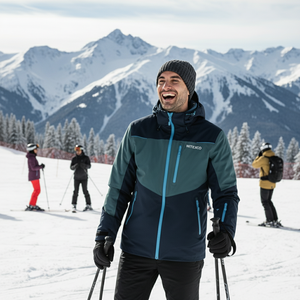 Veste de ski imperméable et isolée pour homme MITEXCO, veste de snowboard à capuche, vêtement de sport d'hiver coupe-vent multi-poches, vêtement thermique chaud - Product Image 5