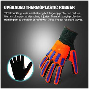Custom Level 5 ANSI A4 Safety <b>Gloves</b> Mechanic Waterproof Anti-Cut TPR Impact Riding <b>Gloves</b> for Motorcycle Work Oilfield Anti-Cut - Product Image 4