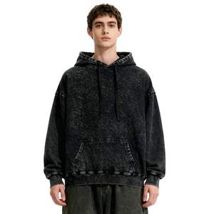 2025 sudaderas con capucha personalizadas hombres 100% algodón peso pesado calidad de lujo impresión personalizada ropa de calle de gran tamaño pulóver sudaderas con capucha para hombres - Product Image 5