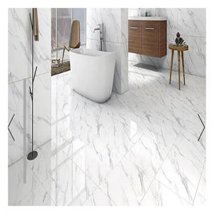 White Full Polished Glazed Porcelain Living Room Floor Tile Marble Tiles 600X600 Porcelain Floor Tiles