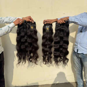 Vague profonde lâche Temple indien Extension de cheveux humains cuticule aligné brut ondulé non traité Remy Grade Style de vague naturelle - Product Image 1