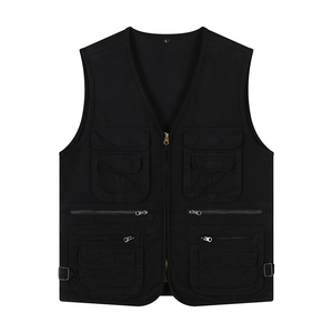 Gilet et veste cargo multi-poches pour homme sur mesure, vente en gros, fournisseur de gilets pour la pêche, la randonnée, le camping, fabrication en gros. - Product Image 2