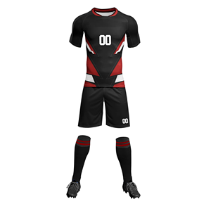 Superior OEM Customized Heat-Transfer Printed Soccer Uniform Sets Summer Short Sleeve 100% Polyester Quick Dry Anti-Bacterial - Product Image 5