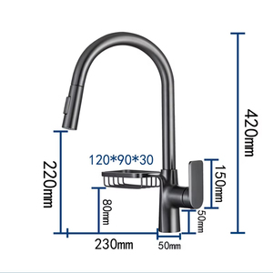 Robinet de cuisine en zinc <span class=keywords><strong>à</strong></span> bec extractible, robinet de cuisine <span class=keywords><strong>à</strong></span> eau chaude et froide, robinet d'évier, vente en gros, meilleures ventes - Product Image 1