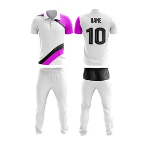 Mới nhất thiết kế 100% polyester Cricket Jersey và quần giá rẻ giá Cricket đồng phục Made in Pakistan