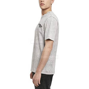 เสื้อเจอร์ซีย์ฟอกสีกรดของผู้ชายเสื้อยืดแขนสั้นระบายอากาศเร็วพิมพ์โลโก้ได้ตามต้องการ - Product Image 4