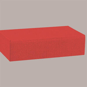 Juego de 10 piezas de estanterías de bodega de papel efecto lino rojo para 2 botellas, 340x180x90 mm - Product Image 3