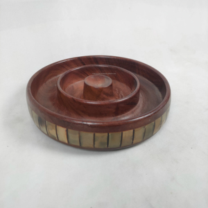 Bols de service en bois naturel de style européen, écologiques, designs personnalisés, tailles 6''-12'', origine Inde, bols à salade en gros pour fêtes - Product Image 1