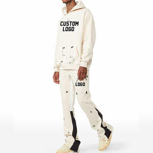 Survêtement de jogging 100% coton personnalisé pour hommes, survêtement à capuche de sport décontracté de haute qualité, pantalon d'hiver à motif solide respirant - Product Image 6