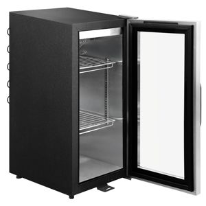 Dry Ageing <b>Fridge</b> - 395x631mm - with 1 <b>glass</b> door - Black - Product Image 5