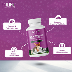 Intlife มิลค์ทิสเทิลสำหรับสุนัขและแมว-การสนับสนุนสุขภาพตามธรรมชาติด้วย silymarin 400มก. ต่อแคปซูล - Product Image 6