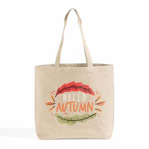 Custom <b>Medium</b>/Large Cotton Tote <b>Bags</b> for Advertising and Daily Use Durable with Heat Transfer Logo Screen Patterned - Product Image 4