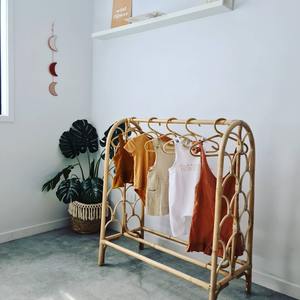 Handmade Rattan Clothes <b>Stand</b> <b>Hanger</b> <b>Clothing</b> Rack Organizer Racks Cheapest Price OEM Accepted Wholesale - Product Image 5